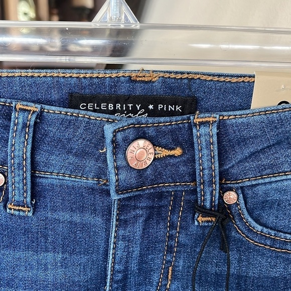 Brand New Celebrity Pink Girls Infinite Stretch Blue Ankle Skinny Jeans - Picture 6 of 15